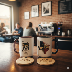 CUSTOM 15 OZ COLORED MUG WITH LID